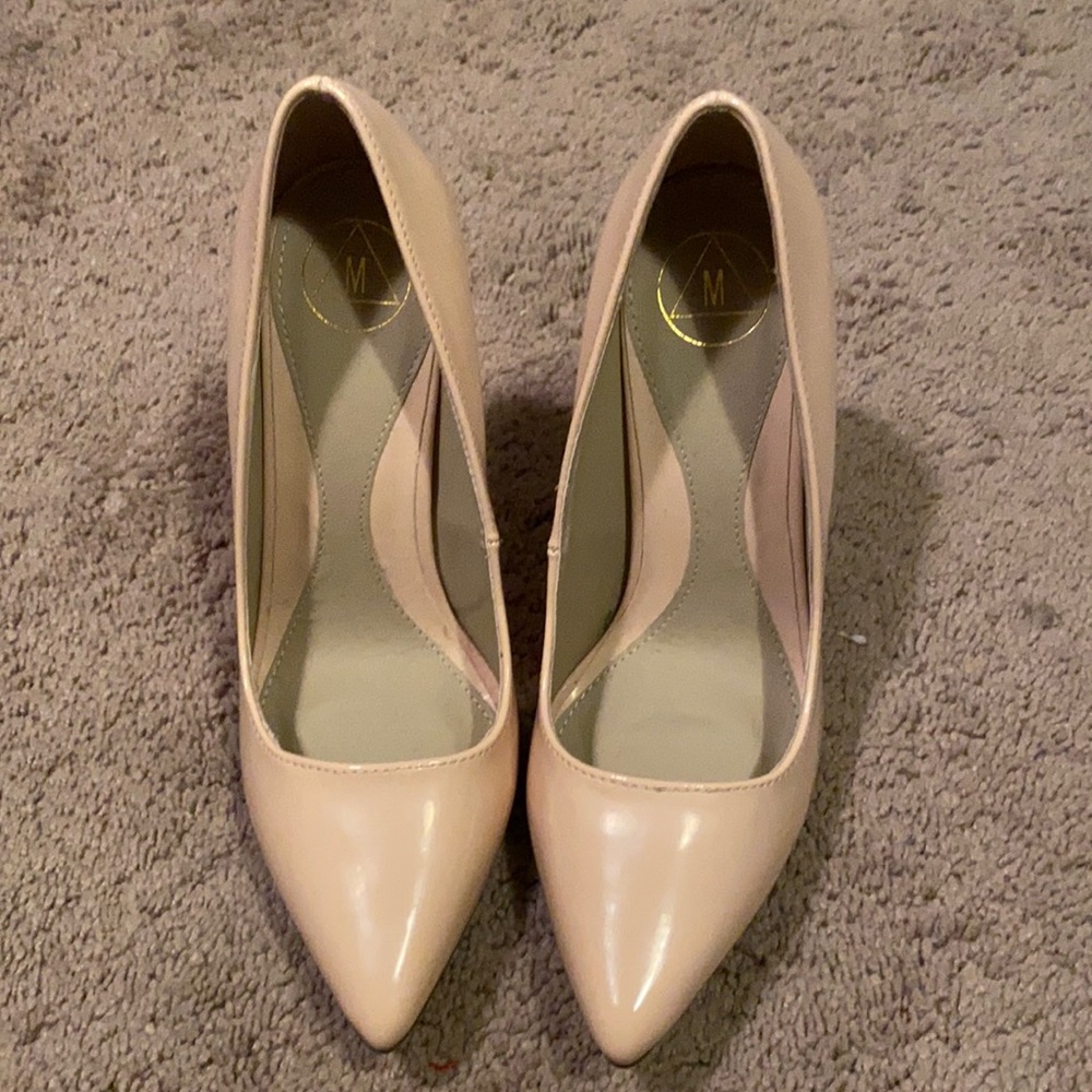 Missguided tan stilettos.